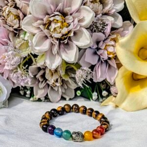 Tiger eye with 7 chakra