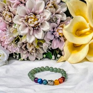 Green eventurine with 7 chakra
